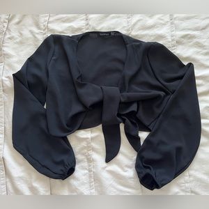 Boohoo Cropped Tie Top